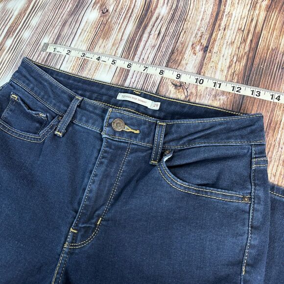 Levi's 721 HIGH RISE SKINNY Womens Size 29 Blue Jeans Denim Pants 27x28 - Picture 4 of 9